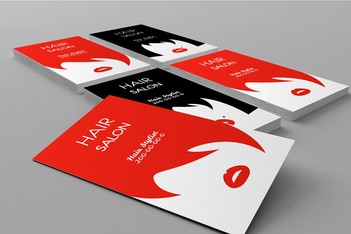 Hair Salon Business Cards, a Business Card Template by Yarko Malinova (Photo 4 of 4)