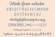 Delicate Flower, Cute Script Font, a Script Font by Designing Digitals (Thumbnail 2 of 9)
