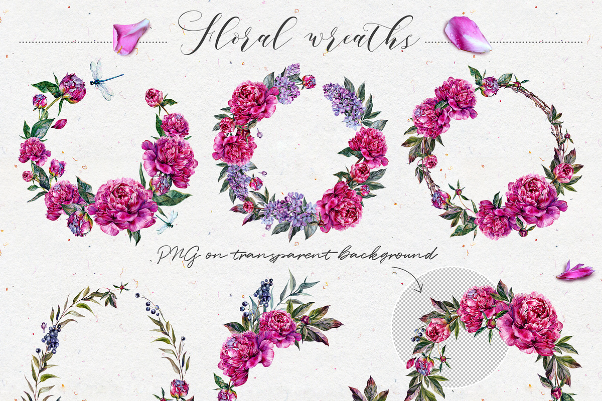 The Peony Symphony | Allegro Fuchsia, a Decorative Illustration by Inna Sinano (Photo 5 of 11)