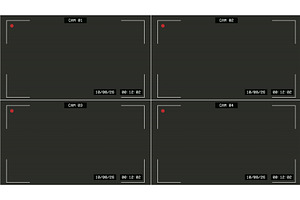 Set of CCTV overlay, a Technology Illustration by SkyVectors