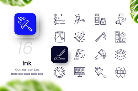 Ink Icons, an Outline Icon by cidcud_graphic