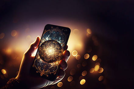 Hand holding a magic cellphone, a Technology Photo by Studio Light & Shade
