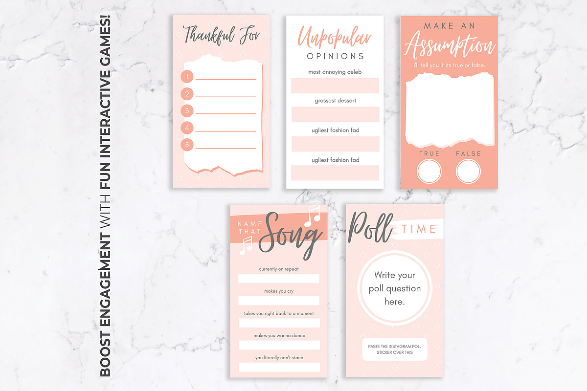 Instagram Story Games for Canva, a Social Media Template by Thirty One Palms Studio (Photo 5 of 9)