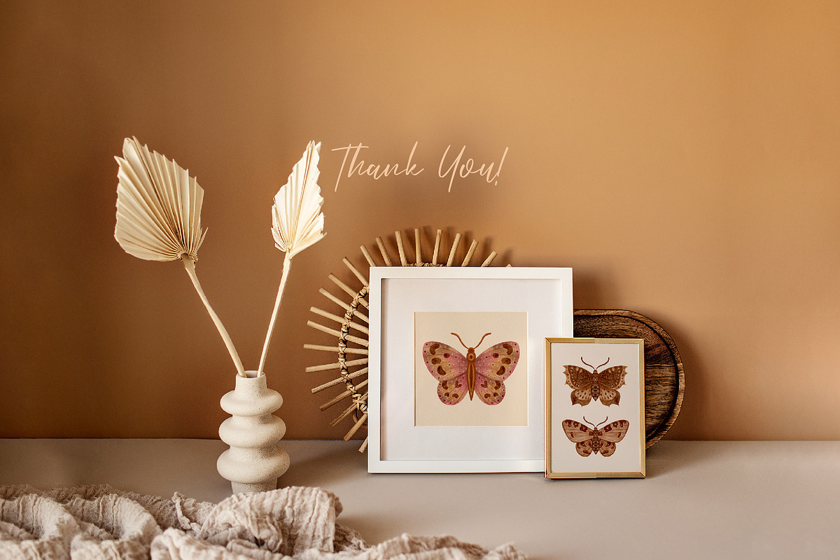 Watercolor Butterflies and Moths, an Object Graphic by Tiger and Flower (Photo 17 of 17)