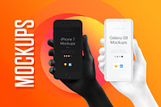 Black & White Mockup Hands, an iPhone Mockup by Pierre Borodin (Thumbnail 1 of 6)
