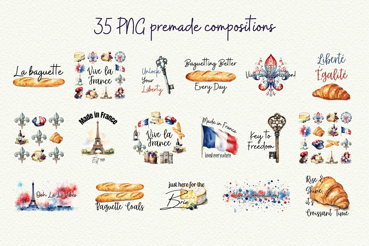 French Vibes Collection, an Object Illustration by Anna Design Studio (Photo 6 of 14)