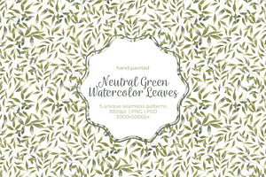 Watercolor Leaves Seamless Pattern