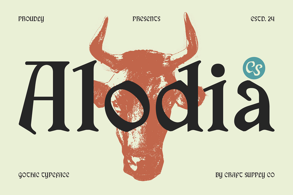 CS Alodia – Gothic Font, a Serif Font by Craft Supply Co. (Photo 1 of 8)