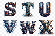 Monster Font Alphabet and Numbers, a Symbol Font by Bubble Pixel (Thumbnail 7 of 8)