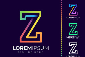 Initial letter z logo design