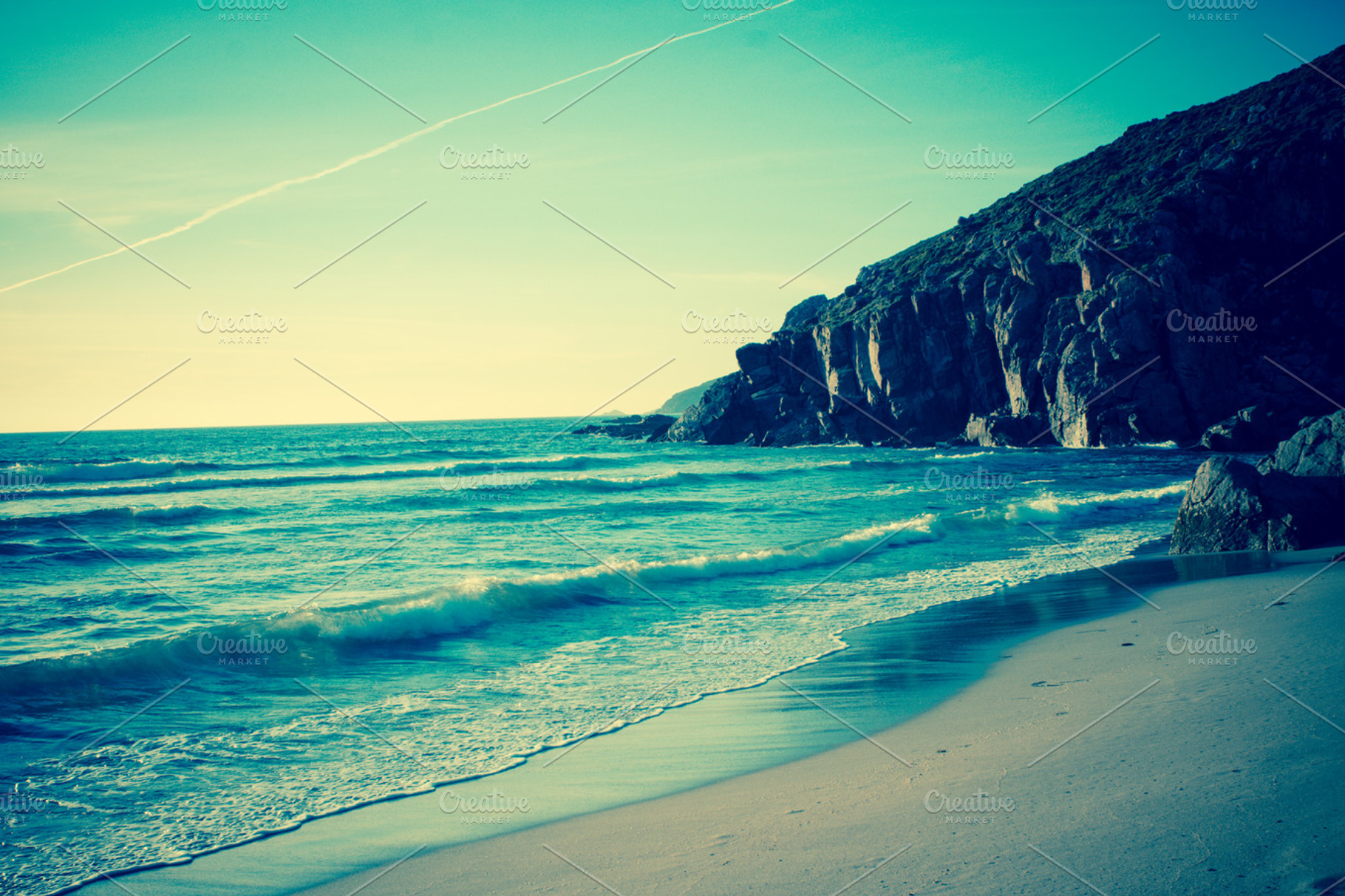 Empty Beach Stock Photograph