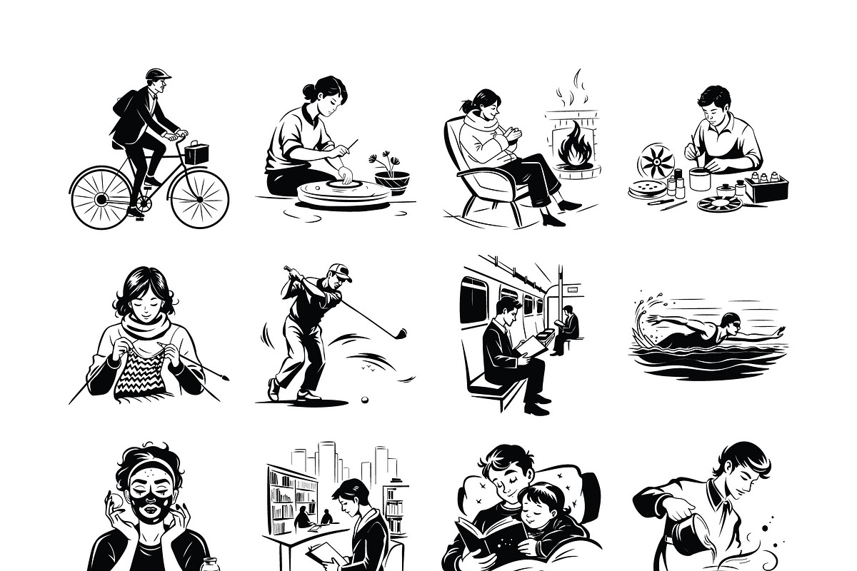 Daily Lifestyle Vector Illustrations, an Illustration by Vector Portal (Photo 7 of 8)