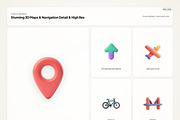 3D Map & Navigation Icons, an Emoji Icon by River Visual (Thumbnail 3 of 5)