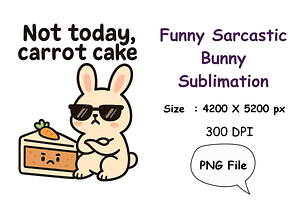 Funny Sassy Bunny Sublimation, an Animal Illustration by Smillyy Threads
