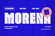 Morena Modern Futuristic Sans Serif, a Sans Serif Font by Perfectype (Thumbnail 1 of 7)