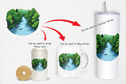 Forest River Clipart, a Graphic by Artnoy (Thumbnail 4 of 5)