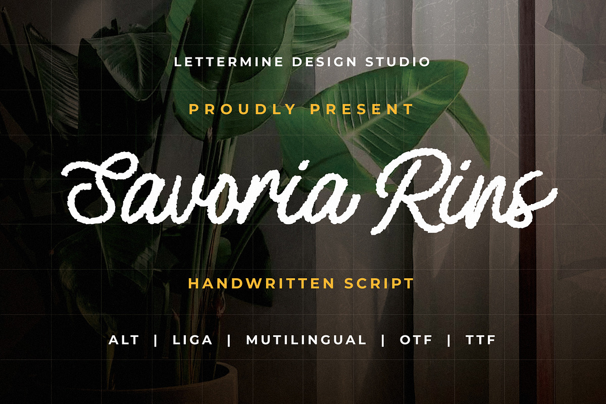 Savoria Rins - Monoline Script, a Handwritten Font by Lettermine (Photo 1 of 10)
