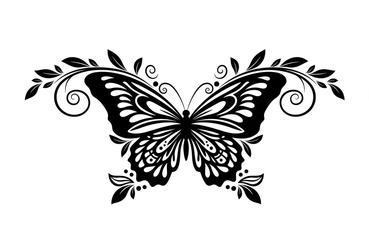 Butterfly Floral Vintage Frame Bundl, an Illustration by Creativeshirt (Photo 22 of 51)