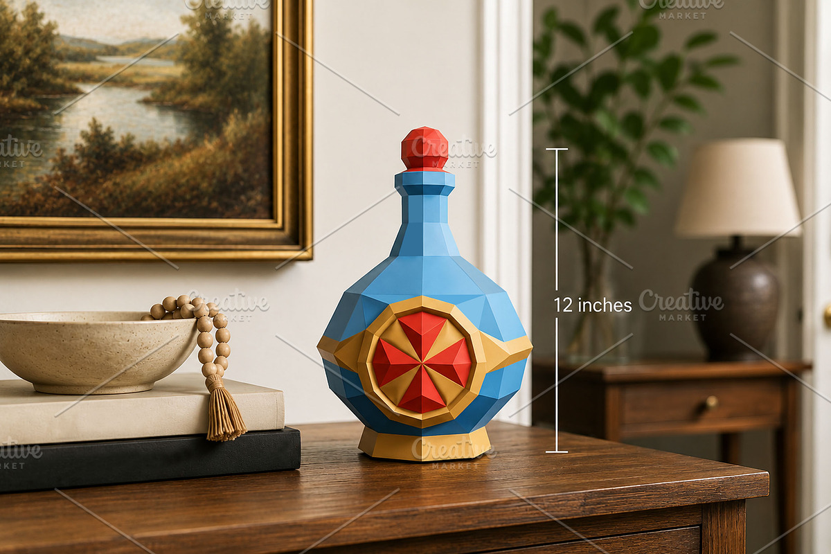 Potion bottle favor - 3d papercraft, a Food & Drink 3D Model by PAPER amaze (Photo 1 of 2)