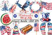 4th of July Clipart Bundle, an Illustration by DreamCafeArt (Thumbnail 1 of 8)