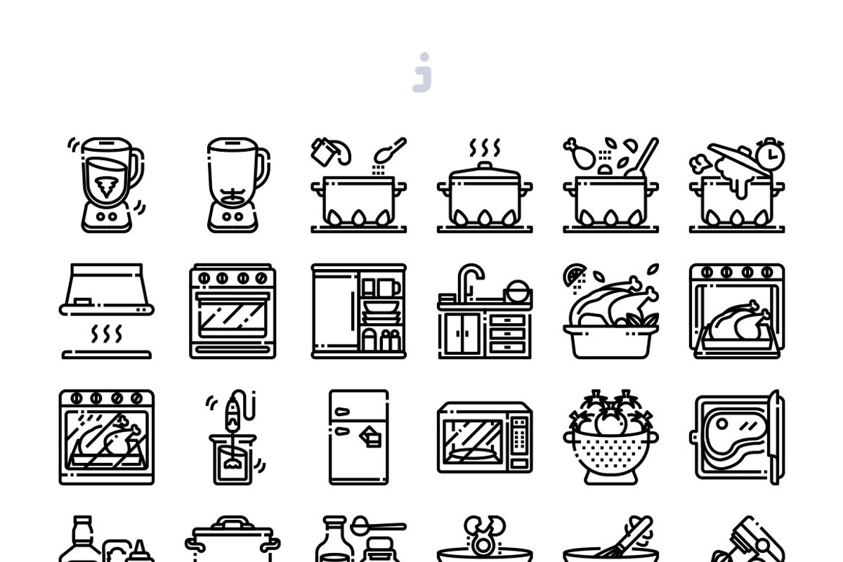 30 Cooking Icon set, an Outline Icon by Just Icon (Photo 3 of 3)