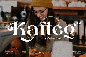Kafteg - Luxury Coffee Font, a Serif Font by Iqsiart Studio