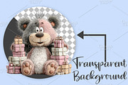 Whimsical Teddy Bear Clipart Bundle, an Illustration by Canvas Craft (Thumbnail 2 of 7)