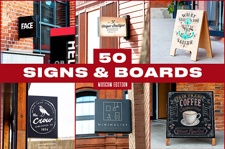 50 Signs & Boards Mockups