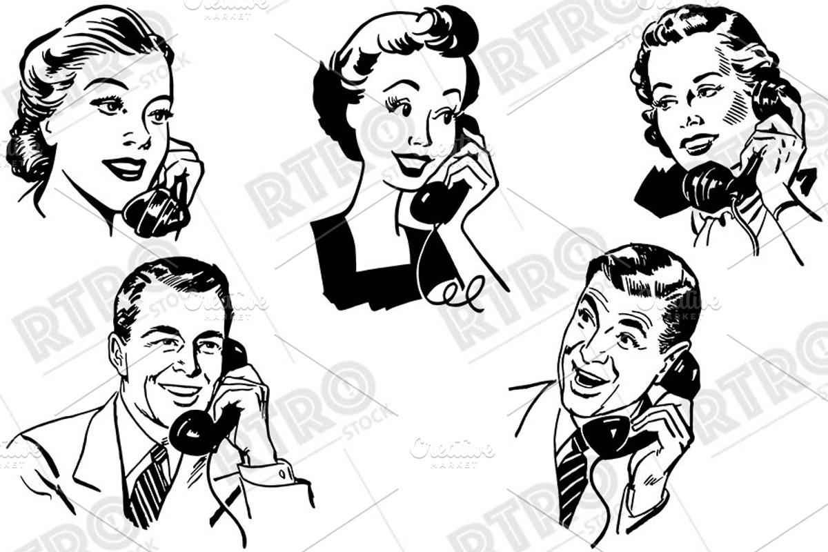 RTRO Telephones 1, a Work Illustration by RTRO Stock (Photo 5 of 5)