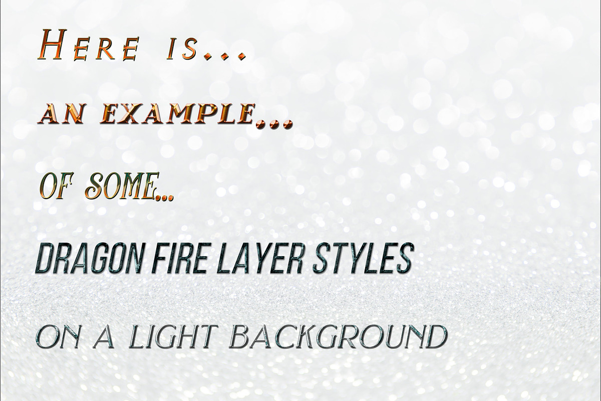 Dragon Fire Photoshop Layer Styles, a Layer Style Add-On by Sapphire X Designs (Photo 3 of 3)