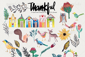 Thankful Watercolors