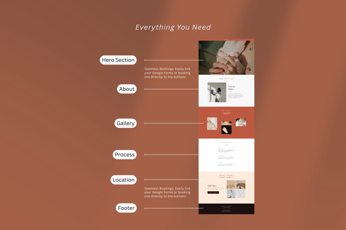 Bespoke Artisan & Jewelry Website, a Landing Page Template by batang (Photo 3 of 5)
