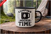 Camping Mug Forest Campsite Mock PSD, a Cups & Container Mockup by Bruno's Shop (Thumbnail 1 of 3)
