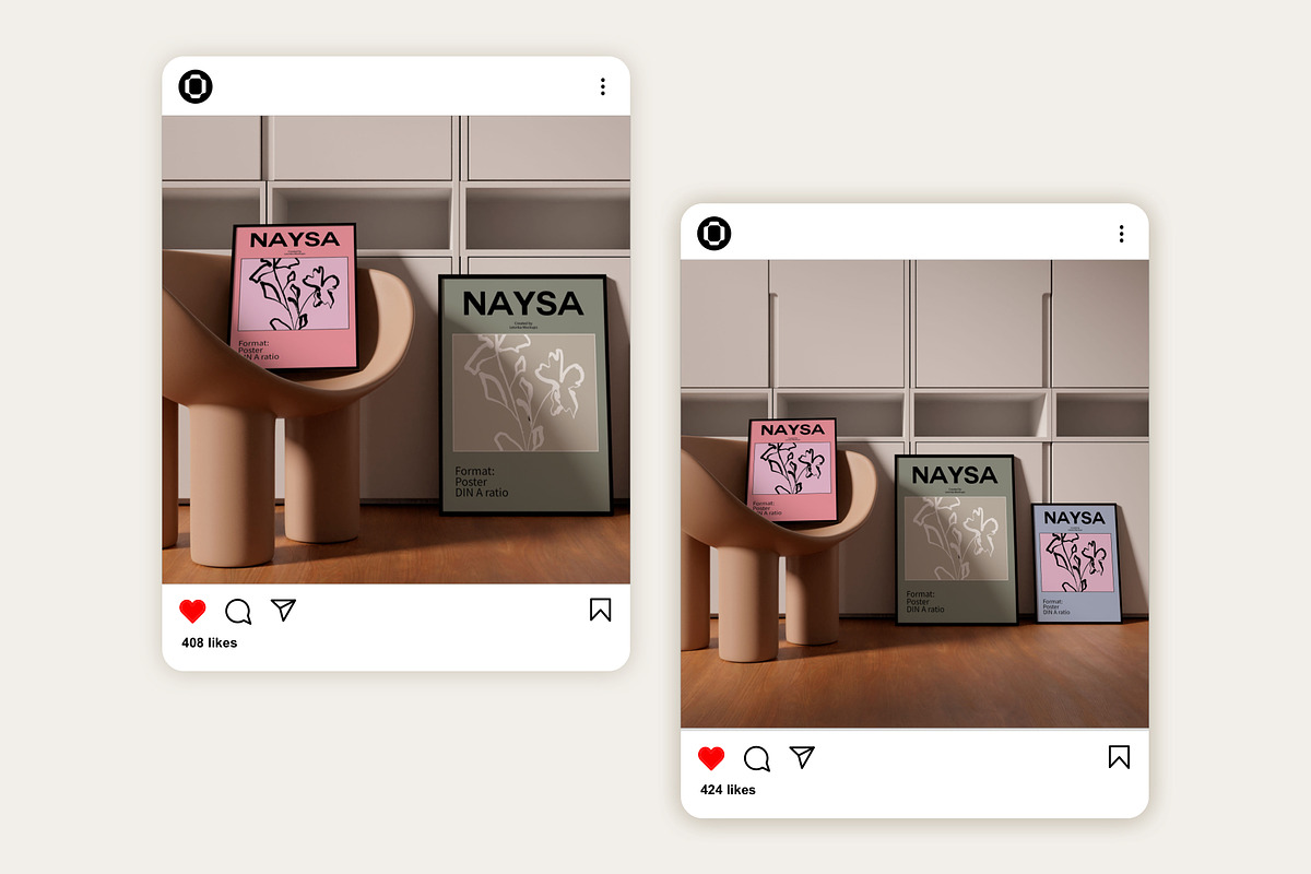 Interior Frame Mockup Bundle NAYSA, a Household Mockup by Bonumo (Photo 5 of 11)