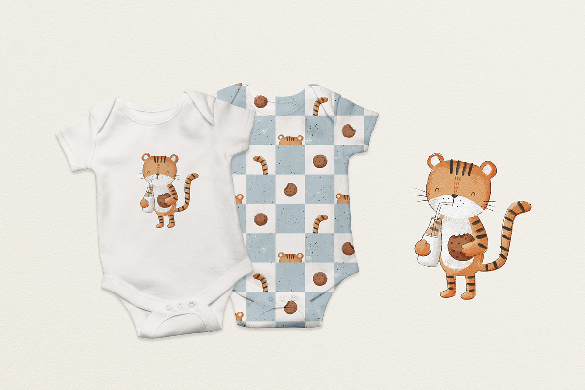 Tiger and cookies, a Pattern Graphic by Olena Kuznietsova (Photo 8 of 8)