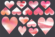 Watercolor Hearts, an Object Graphic by Marmalade Moon (Thumbnail 2 of 4)