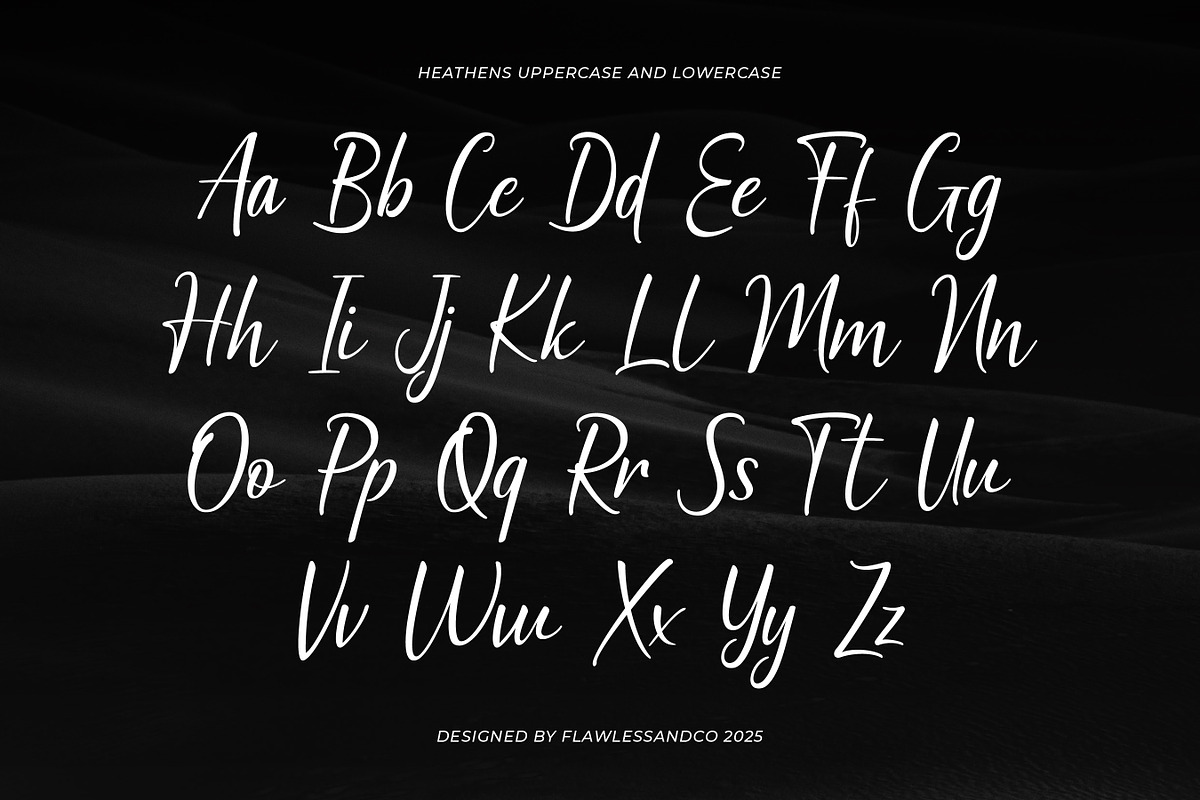 Heathens - Signature Handwritten Fon, a Handwritten Font by Flawless And Co (Photo 7 of 10)