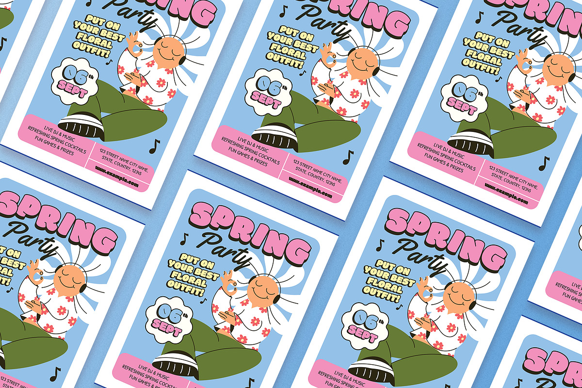 Spring Party Flyer, a Flyer Template by Aiyari Graphic (Photo 2 of 3)