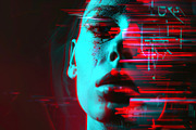 90 Glitch faces, a Person Illustration by Handmadefont (Thumbnail 17 of 94)