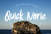 Quick Norie - Handbrush Font, a Script Font by NTC Graphic (Thumbnail 1 of 8)