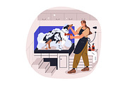 Dogs, cats in pet grooming salon set, an Animal Illustration by Good Studio (Thumbnail 10 of 11)