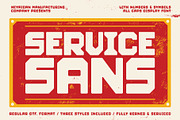 Service Sans | Retro Blocky Font, a Sans Serif Font by HeyAidan (Thumbnail 1 of 7)