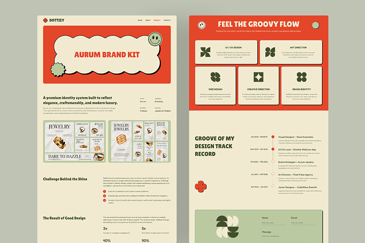 Dottiey – Portfolio Website UI Figma, an UI Kit Template by peterdraw (Photo 5 of 6)