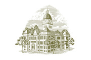 Jasper County Courthouse, an Illustration by blue67sign (Thumbnail 1 of 3)