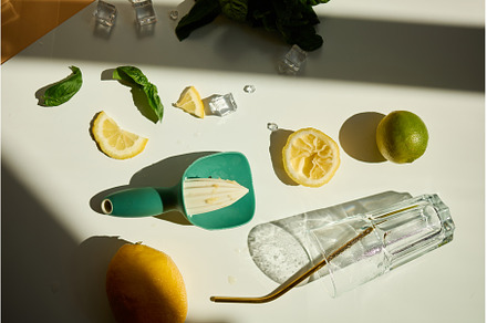 Making a refreshing summer drink.