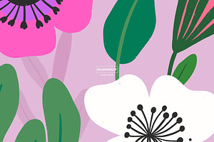 Abstract Floral Pattern And Graphics