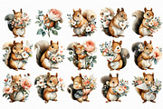 Valentine Squirrel With Flowers PNG, an Illustration by Libby Wishes (Thumbnail 3 of 6)