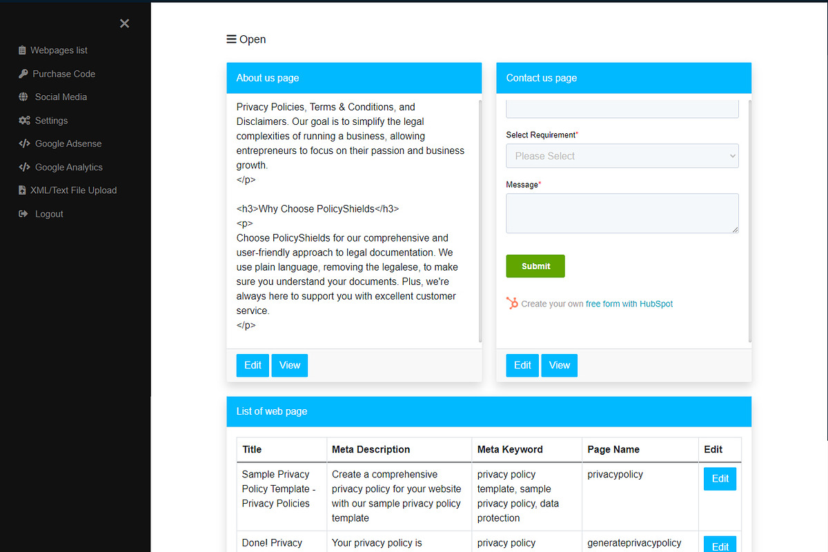 Online Privacy Policy Generator Tool, a Websites & App Template by Design Collection (Photo 4 of 5)