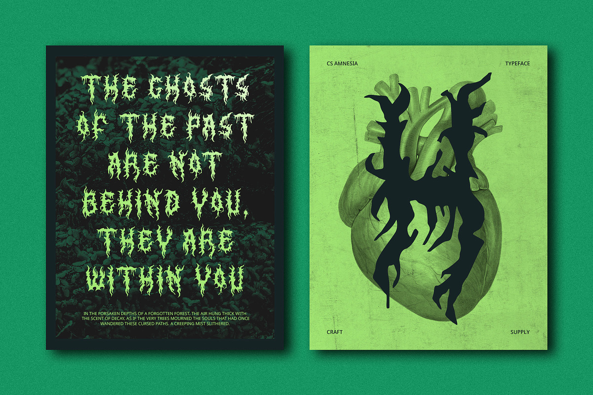 CS Amnesia – Black Metal Font, a Blackletter Font by Craft Supply Co. (Photo 6 of 8)