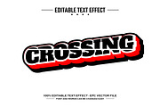 Crossing editable vector text effect, a Layer Style Add-On by nicemorning (Thumbnail 1 of 3)